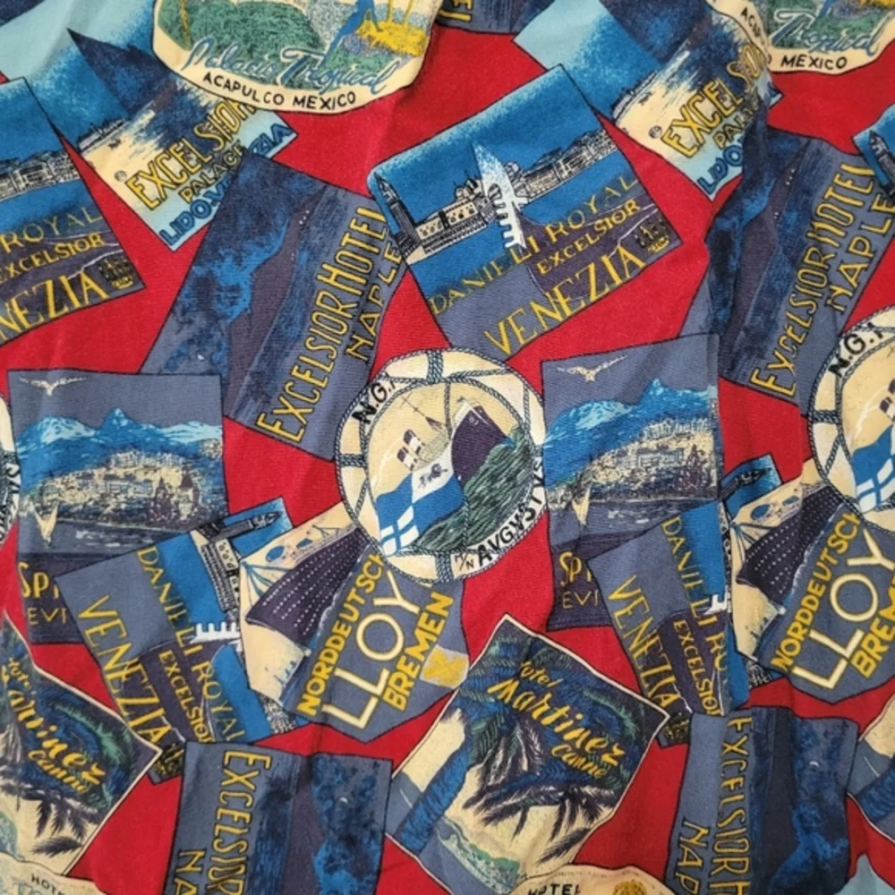 Polo Ralph Lauren Men's Vintage Hawaiian Shirt Size‎ XL Red Blue Vacation Travel